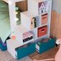Imagem de Treliche Infantil Com Escada E Nichos Infix C06 Branco-azul - Mpozenato