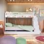 Imagem de Treliche Infantil com Escada Nichos Gavetas Laterais e Cama Auxiliar