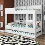 Imagem de Treliche Infantil com Prateleiras e Escada Branco em MDF