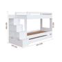 Imagem de Treliche Solteiro Com 03 Colchões E 05 Nichos Branco Grady Shop Jm