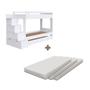 Imagem de Treliche Solteiro Com 03 Colchões E 05 Nichos Branco Grady Shop Jm