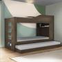Imagem de Treliche Solteiro Com Prateleira 100% MDF Amêndoa Cardadde Shop JM