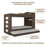 Imagem de Treliche Solteiro Com Prateleira 100% MDF Amêndoa Cardadde Shop JM