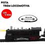 Imagem de Trem Clássico Com Locomotiva Vagões E Trilhos Brinquedo