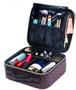 Imagem de Trem de Maquiagem de Viagem MAKE UP Case Maquiagem Cosmética Case Organizer Portable Artist Storage Bag com divisórias ajustáveis para cosméticos Pincéis de maquiagem Joias Joias Acessórios digitais