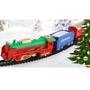 Imagem de Trem Locomotiva Decoração para o Natal 3 Vagões Anda sobre Trilhos