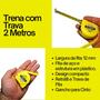 Imagem de Trena com Trava Pequena 2 Metros Fita De Aço 2m x 12mm Leve