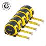 Imagem de Trena De Bolso Métrica 3 Metros Com Trava Manual Aço Kit Com 5