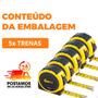 Imagem de Trena De Bolso Métrica 3 Metros Com Trava Manual Aço Kit Com 5