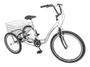 Imagem de Triciclo Bicicleta 3 Rodas Deluxe Alumínio Aro 26 Prata
