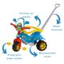 Imagem de Triciclo com pedal motoquinha infantil tico tico dino azul menino