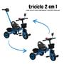 Imagem de Triciclo Infantil 2 em 1 com Empurrador e Pedal Bicicleta 3 Rodas Motoca Importway Bw311 Passeio