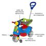 Imagem de Triciclo Infantil Avespa Colorido Carrinho de Passeio Pedal Motoca com Guia