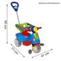 Imagem de Triciclo Infantil Avespa Colorido Carrinho de Passeio Pedal Motoca com Guia