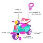 Imagem de Triciclo Infantil Avespa Rosa Carrinho de Passeio Pedal Motoca com Guia