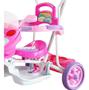 Imagem de Triciclo Infantil Capota Motoca Empurrador Som Luzes E Pedal