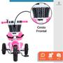 Imagem de Triciclo Infantil com Empurrador Pedal 3 Rodas Segurança Assento Passeio Flex