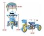 Imagem de Triciclo Infantil Com Empurrador Pedal E Capo Azul