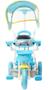 Imagem de Triciclo Infantil Com Empurrador Pedal E Capo Azul