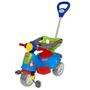 Imagem de Triciclo Infantil Com Haste E Barra De Proteção Carrinho Passeio Avespa Motoca Colorida
