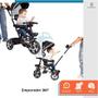 Imagem de Triciclo Infantil Com Haste Empurrador até 50 kg Rodas Passeio Capota Chuva Sol Giratório 2 em 1 Passeio e Pedal Ajustável Multifuncional