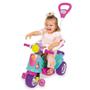 Imagem de Triciclo Infantil De Passeio E Pedal Andador Avespa Pink suporta até 25 kg