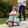 Imagem de Triciclo Infantil Motoca Com Empurrador e Haste Removível Avespa Colorido Maral