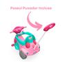 Imagem de Triciclo Infantil Pink Pet Rosa 3X1 com Puxador para Crianças a Partir de 12 Meses e até 30 kg Xalingo - 07249