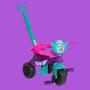 Imagem de Triciclo Infantil Suporta Até 16kg Menina Com Haste De Empurrar Motoca Velotrol Proteção Lateral Com Pedal Kendy Brinquedos