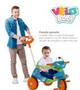 Imagem de Triciclo Infantil Velobaby Bandeirantes Pedal  Passeio c/ Haste Articulada Azul + Travesseiro