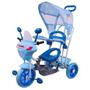 Imagem de Triciclo Motinha Infantil com Capota Azul Passeio e Pedal Bel