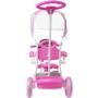 Imagem de Triciclo Motoca Infantil Passeio com Empurrador Pedal Luz Som Capota Importway BW-003 Rosa