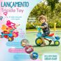 Imagem de Triciclo Motoca Totoca Infantil Com Haste e Barra de Proteção Removível Toy Menina Rosa Urban Baby