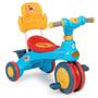 Imagem de Triciclo Motoca Totoca Infantil Com Haste e Barra de Proteção Removível Toy Menino Azul Urban Baby
