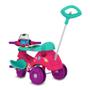 Imagem de Triciclo Mototico Velobaby 357 Bandeirante Com Haste de Passeio e Pedal Rosa