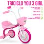 Imagem de Triciclo Tico-Tico Infantil Menina Motoquinha Velotrol Pedal