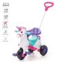 Imagem de Triciclo Unicornio Fantasy Rosa Carrinho de passeio e Pedal Calesita Brinquedos 