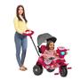 Imagem de Triciclo velobaby reclinável c/ capota passeio & pedal (pink) - bandeirante 