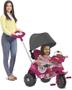 Imagem de Triciclo Velobaby Reclinavel com Capota, Passeio e Pedal, Multicor, Medio