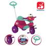 Imagem de Triciclo Velobaby Rosa Passeio E Pedal Com Haste Removivel