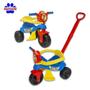 Imagem de Triciclo Velotrol Baby Dog Azul com Haste - Kendy Toys
