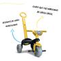 Imagem de Triciclo Velotrol com haste empurrador removivel mini moto motinha motoquinha de plastico infantil totoca anadador veiculo brinquedo