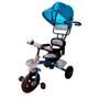 Imagem de Triciclo Velotrol Infantil com Capota e Haste para Empurrar Azul Importway Bw084az