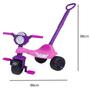 Imagem de Triciclo Velotrol Infantil Gata Motoca Com Haste Rosa e Roxo