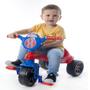 Imagem de Triciclo Velotrol Infantil Motoca Com Haste Azul e Vermelho