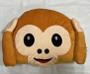 Imagem de Trio Almofada De Emoji Pelúcia Com Enchimento Macaco kit com 3 peças 