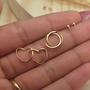 Imagem de  Trio brincos ouro 18k feminino 
