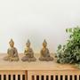 Imagem de Trio Buda Decorativo 12cm - Enfeite Resina - Decoração Enfeite Sala