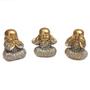 Imagem de Trio buda decorativo Enfeite Resina  Meditando kit com 3 modelo a escolher Budismo Sabedoria Monge Hindu  Sábio Bebê B73