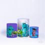 Imagem de Trio Capa Cilindro 3d Festa Infantil Sublimado Veste Fácil C/elástico Monstros S.A